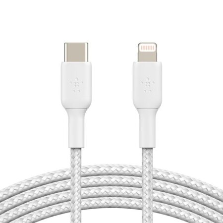 Belkin BoostCharge - Lightning cable - 24 pin USB-C male to Lightning male - 1 m - white - USB Power Delivery (18W)