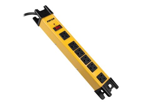 Forza FSP Series FSP-806 - Protector contra sobretensiones - CA 125 V - 1875 vatios - conectores de salida: 6 - 91 cm cable - amarillo