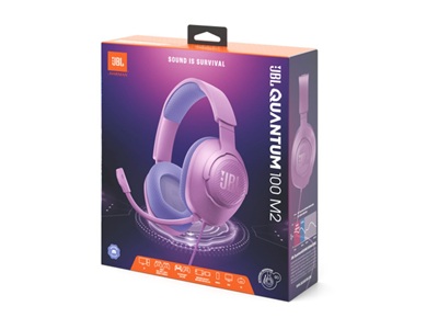 JBL Quantum 100M2 - Headphones - Wired - Headphones - Purple - Frequency response 20 Hz - 20 kHz - 5.5 mm connector - Microphone type Detachable boom