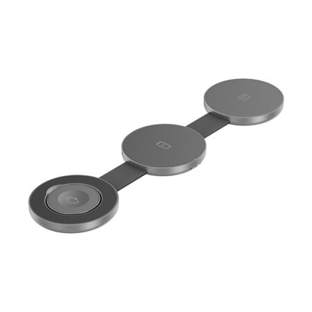 Klip Xtreme - Charging stand / battery charger - 15 Watt - 24 pin USB-C - Cellular phone / Wireless earbuds / Apple AirPods / Apple Watch - Wireless - Para Smartphones - 3 in 1 foldable