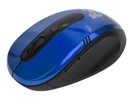 Klip Xtreme KMW-330 Vector - Ratón - ergonómico - óptico - 6 botones - inalámbrico - 2.4 GHz - receptor inalámbrico USB - azul