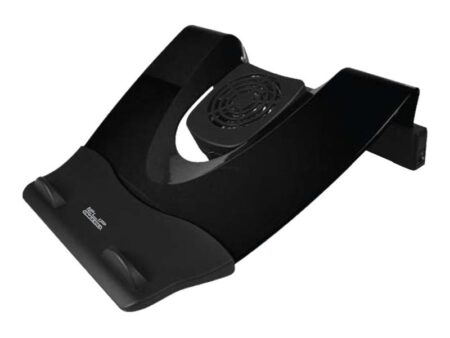 Klip Xtreme KNS-110B Notebook Stand / Cooling Station - Soporte para ordenador portátil - con concentrador USB de 4 puertos ventilador de refrigeración - 17" - negro