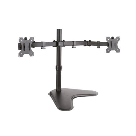 Klip Xtreme KPM-311 - Stand - for 2 LCD displays - plastic, high-grade steel - black - screen size: 13"-32" - desktop stand