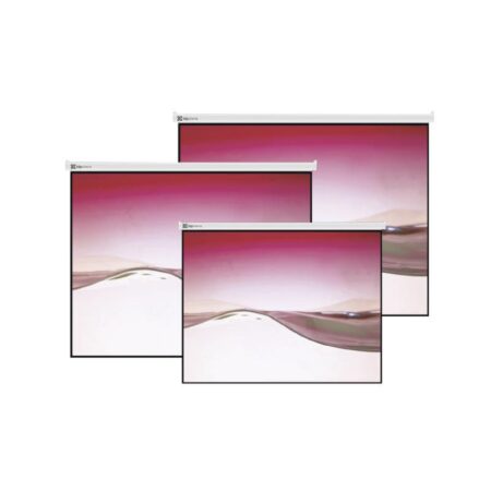 Klip Xtreme KPS-302 - Projection screen - ceiling mountable, wall mountable - 86" (218 cm) - 4:3 - Matte White - white