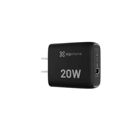 Klip Xtreme - Power converter / charger - 20 Watt - 24 pin USB-C - Cellular phone / Tablet - Wall - Para Smartphones tablets small devices
