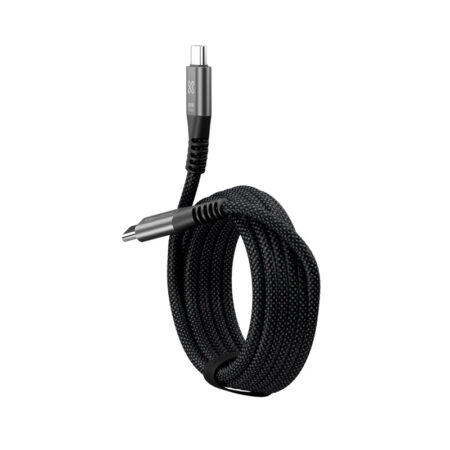 Klip Xtreme - USB cable - 24 pin USB-C - 3 m - Black - 100W 10Gbps Braided Fst Charg