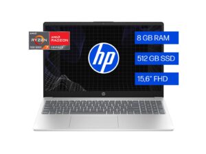 Laptop HP 15-FC0287LA, 15.6" FHD, AMD Ryzen 7 7730U, 8GB RAM, 512GB SSD, W11