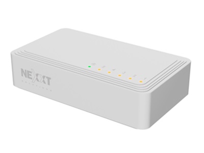Nexxt Infrastructure - Switch - Gigabit Ethernet - 5 x 10/100/1000 - 1 Gigabit Ethernet - Essential Naxos 501-G 110/220V
