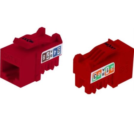 Nexxt Solutions Infrastructure - Keystone Jack - Category 6 - Cat6 Unshd KJ Red