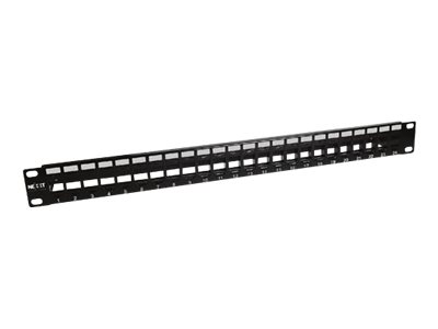 Nexxt - Tablero de conexiones - instalable en bastidor - negro RAL 9005 - 1U - 19" - 24 puertos