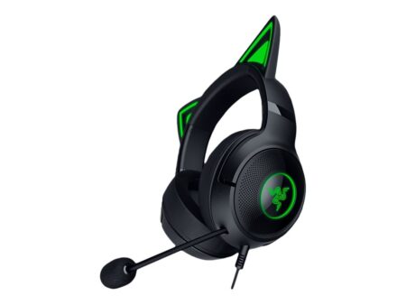 Razer Kraken Kitty V2 - Auricular - tamaño completo - cableado - USB - aislamiento de ruido - negro