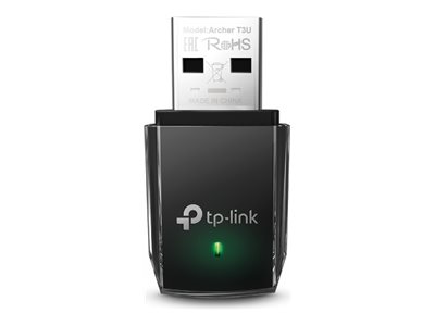 TP-Link Archer T3U - Network adapter - USB 3.0 - Wi-Fi 5 - AC1300 Mini Dual Band Wi-Fi USB Adapter-speed 867 Mbps at 5 GHz + 400 Mbps at 2.4 GHz-USB 3.0-MU-MIMO