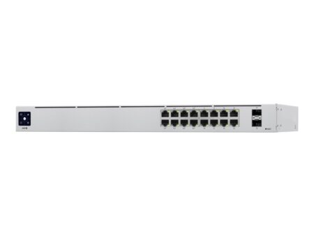 Ubiquiti UniFi Switch USW-16-POE - Conmutador - Gestionado - 16 x 10/100/1000 (8 PoE+) + 2 x Gigabit SFP - montaje en rack sobremesa - PoE+ (42 W)