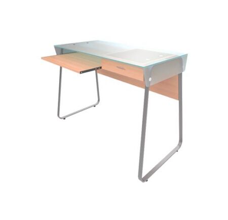 Xtech - Desk S Lvl XTF-CD197 - Escritorio para computadora con tope de vidrio - Color: Sicomoro