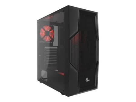 Xtech Gaming Series PHOBOS - Mid tower - ATX - panel lateral con ventana (cristal templado) - sin fuente de alimentación (ATX) - negro - USB/Audio