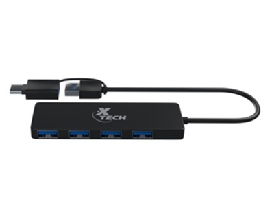 Xtech - Hub - 4 puertos - USB 3.0 XTC-391