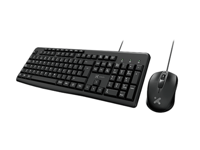 Xtech - Keyboard and mouse set - Wired - Spanish - USB - Black - Multimedia XTK-302S