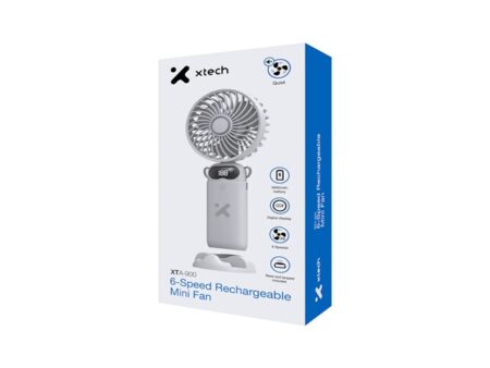 Xtech XTA-900 - Cooling fan - 6-Speed Rechargeable Mini Fan