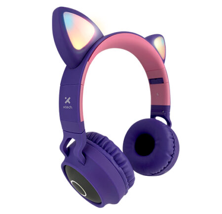 Xtech - XTH-650 - Headphones with microphone - Para Cellular phone / Para Computer / Para Home audio / Para Portable electronics / Para Tablet - Wireless - BT-Hera LED Lights